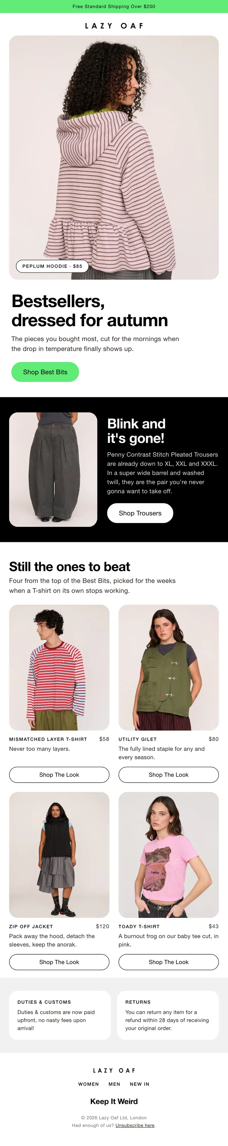 Lazy Oaf email, in full